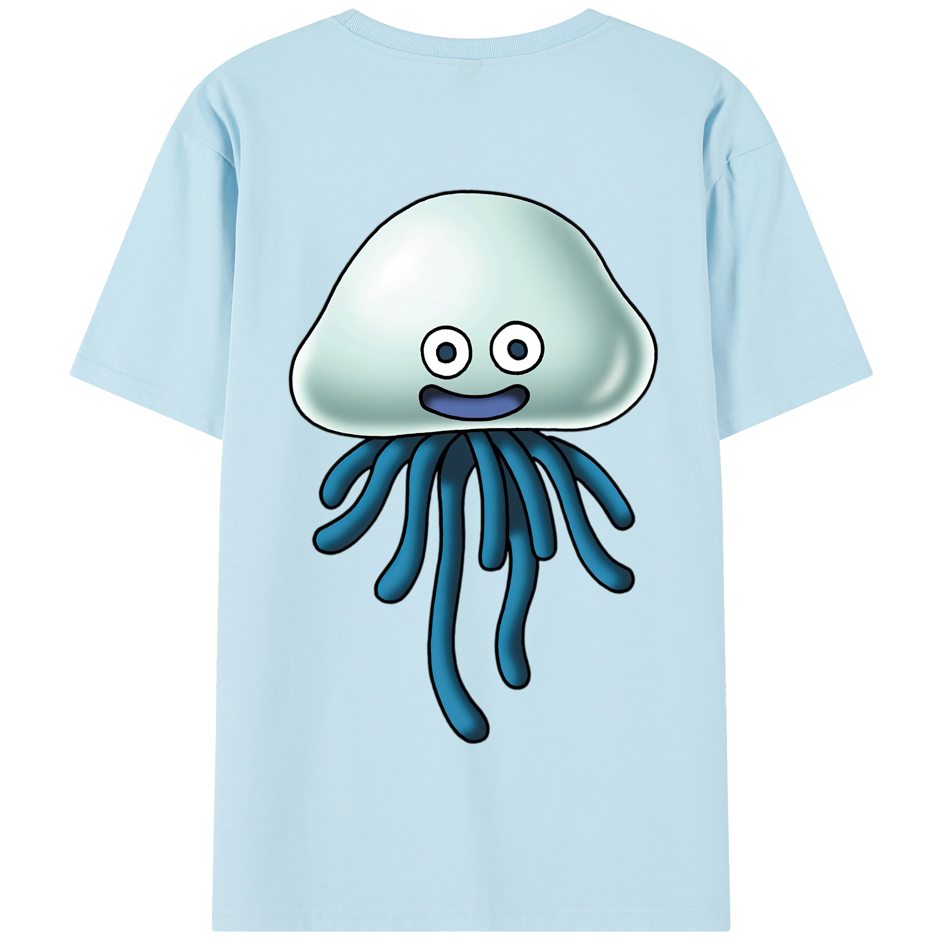 （画像用） ドラゴンクエスト Doragon Kuesuto Dragon Quest 綿100％半袖Tシャツ（背面プリント）